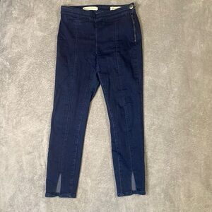 Pilcro and The Letterpress High Rise Skinny Split Hem Ankle Jeans Side Zip 27